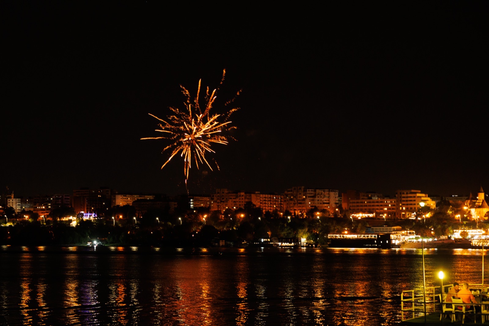 Fireworks over Galati